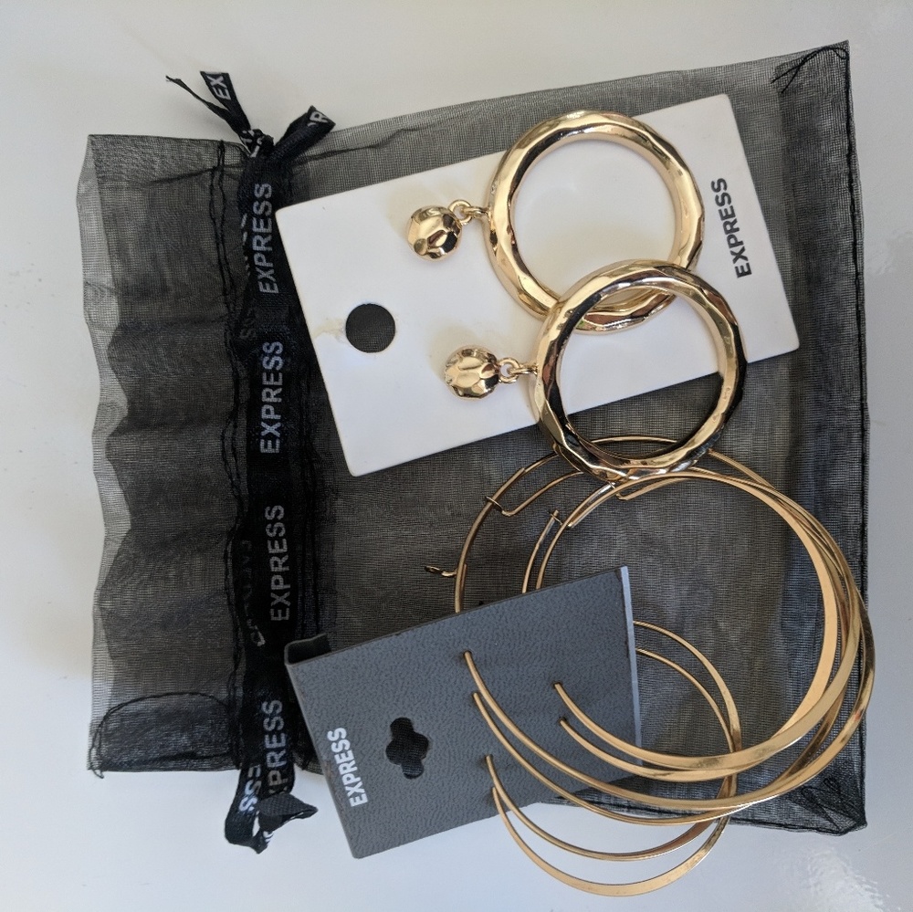 NWT Express hoop earrings bundle